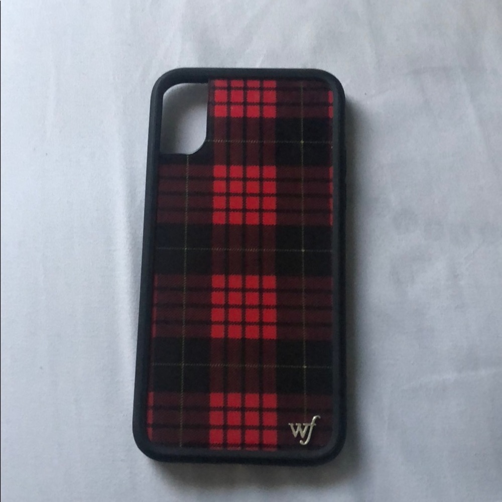 Wild flower Red Plaid iPhone X case